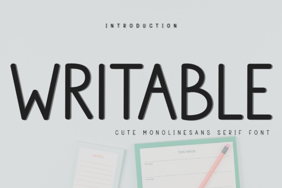 Writable Font
